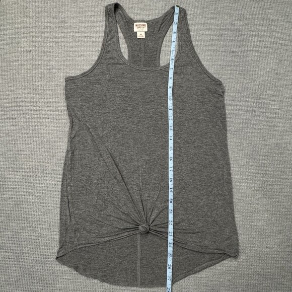 Mossimo Supply Co Gray Racerback Tank Top Front Knot Detail T-Back Activewear XS - Picture 11 of 12